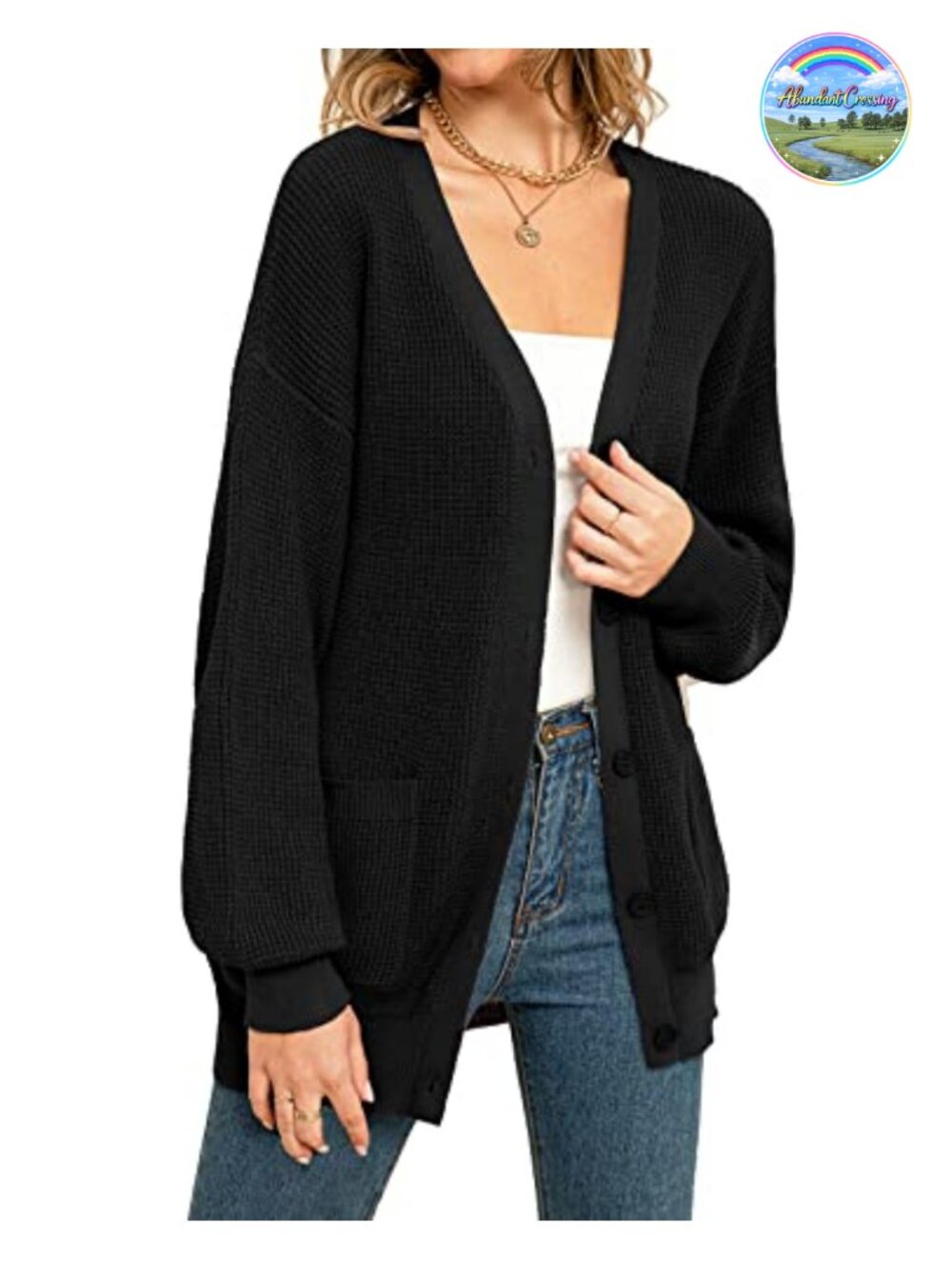 Women's 100% Cotton Button Down Cardigan Sweater with Pockets